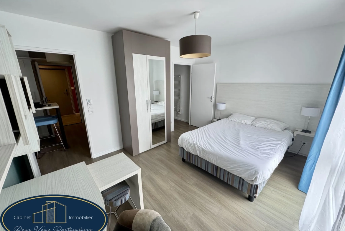 Studio meublé à vendre à Valenciennes, bail long terme, résidence sécurisée 