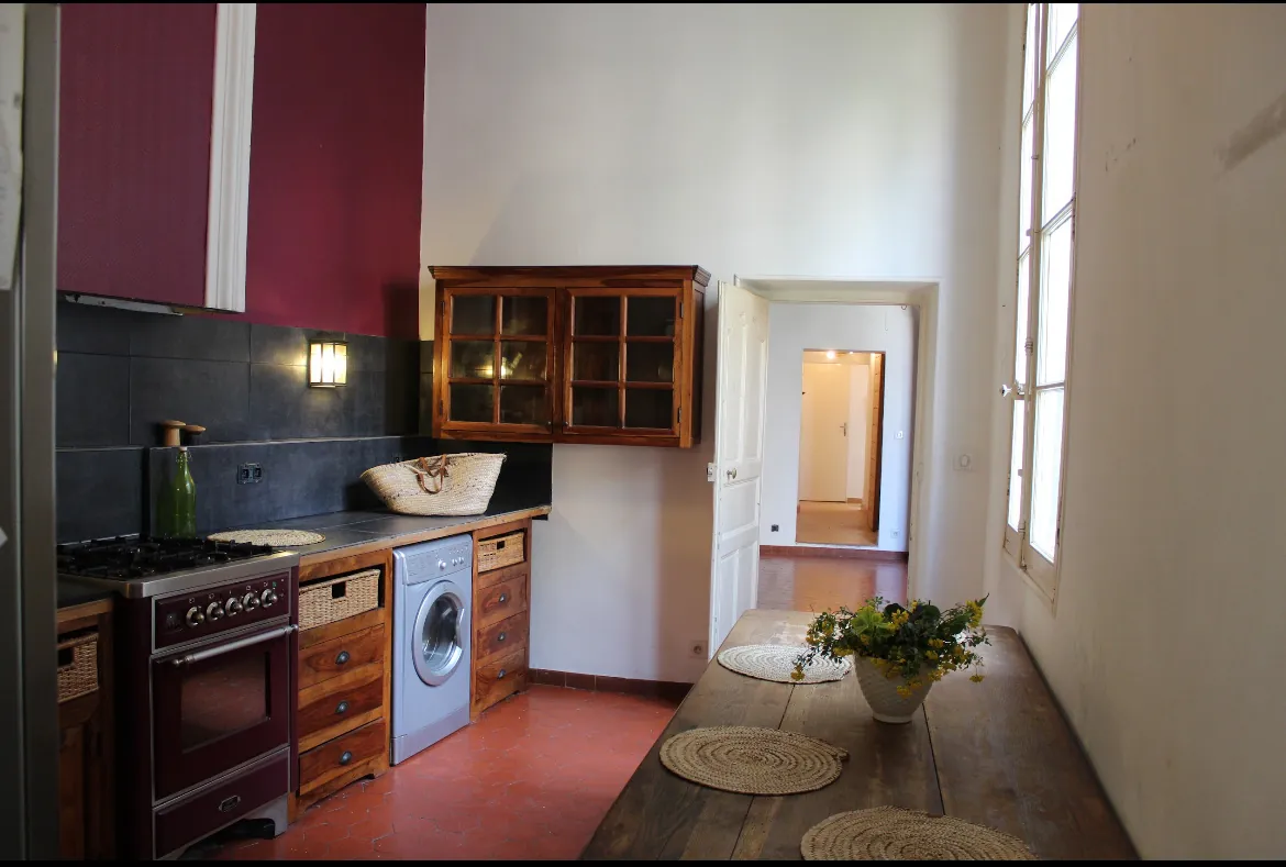 Appartement T3 de charme dans le centre historique de Nîmes avec vue sur jardin 