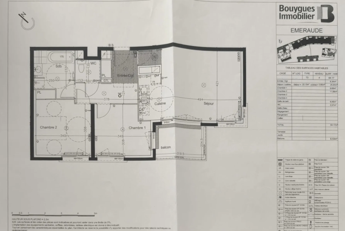 Appartement T3 lumineux avec balcon et parking à Bretigny-sur-Orge 