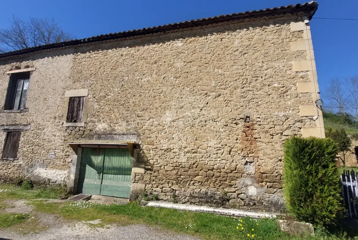 Maison en pierre à rénover de 110 m² avec jardin à La Réole 