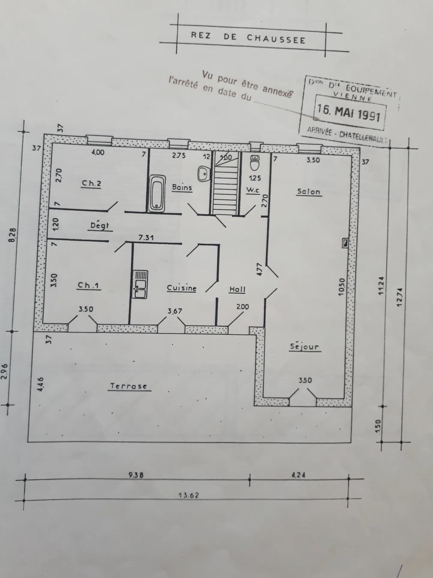 Maison 3 chambres avec terrasse, jardin et garage à Buxeuil 37160 