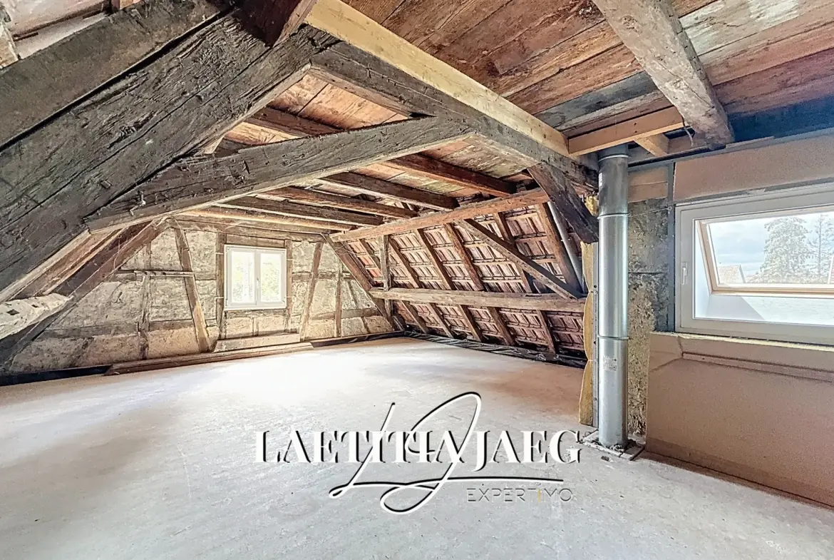 Appartement 4 pièces à Gerstheim avec combles aménageables et parking 