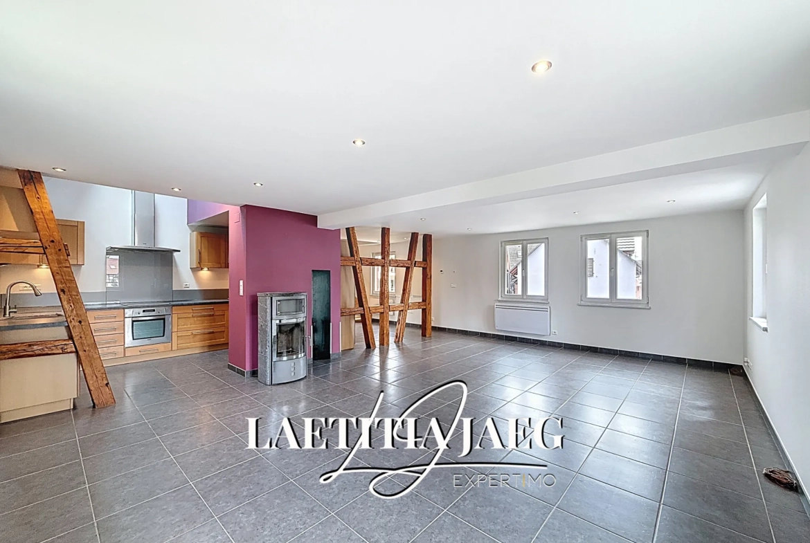 Appartement 4 pièces à Gerstheim avec combles aménageables et parking 
