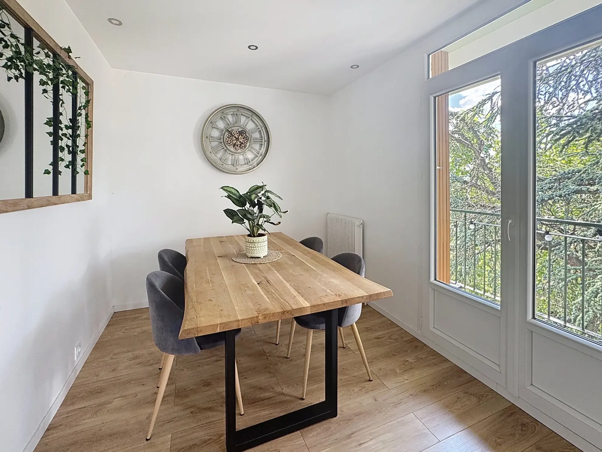 Vente d'un appartement T3 rénové de 71m² à Pierre-Bénite, vue dégagée sur les arbres 