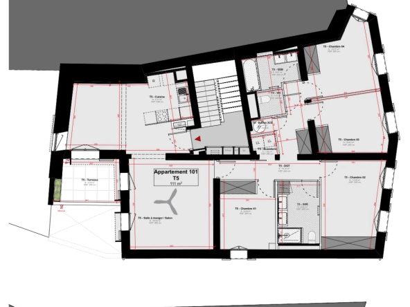 Appartement 5 pièces rénové avec terrasse et cave à Ganges