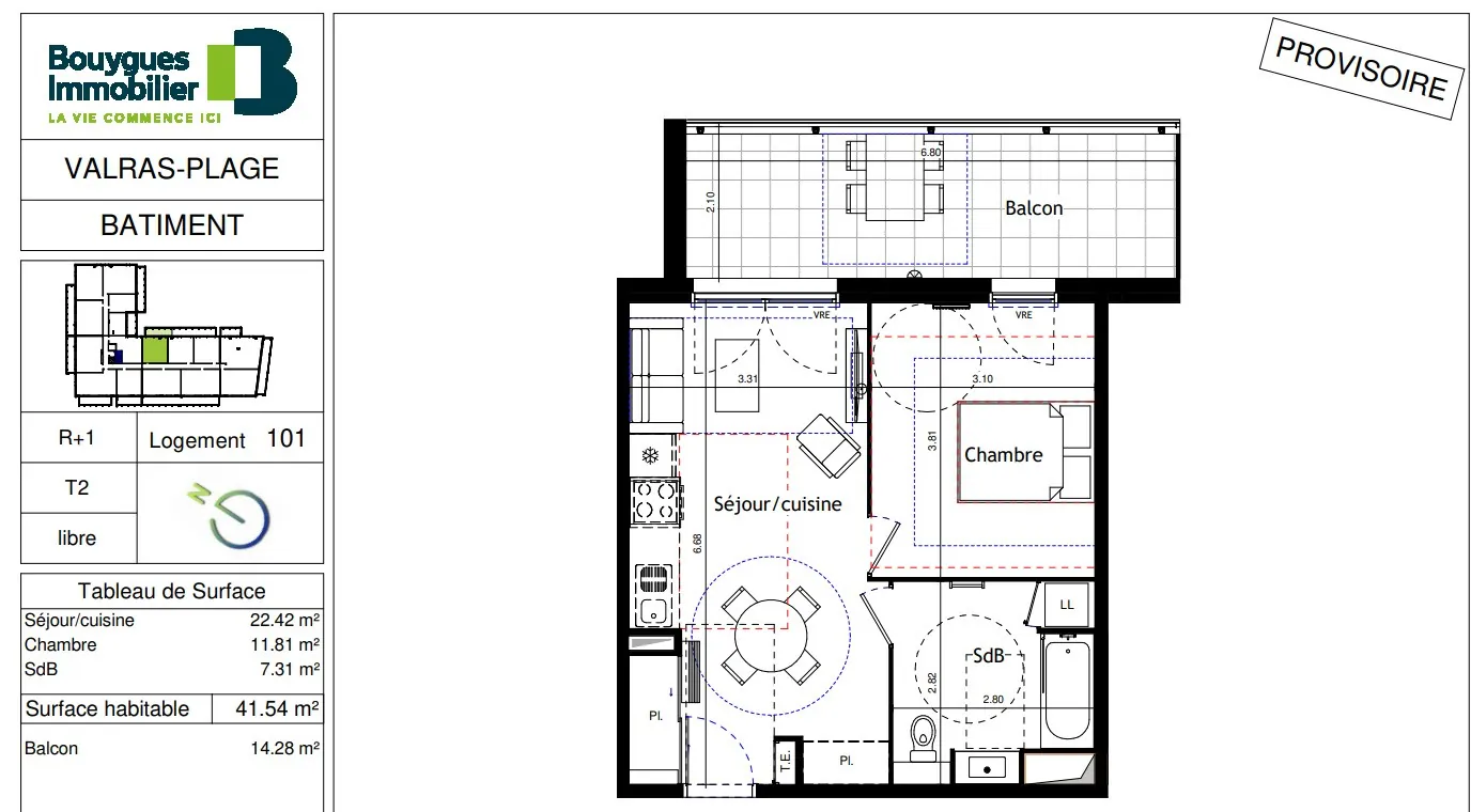 Programme immobilier neuf T2 à Valras Plage avec balcon et parking - Livraison 2027 