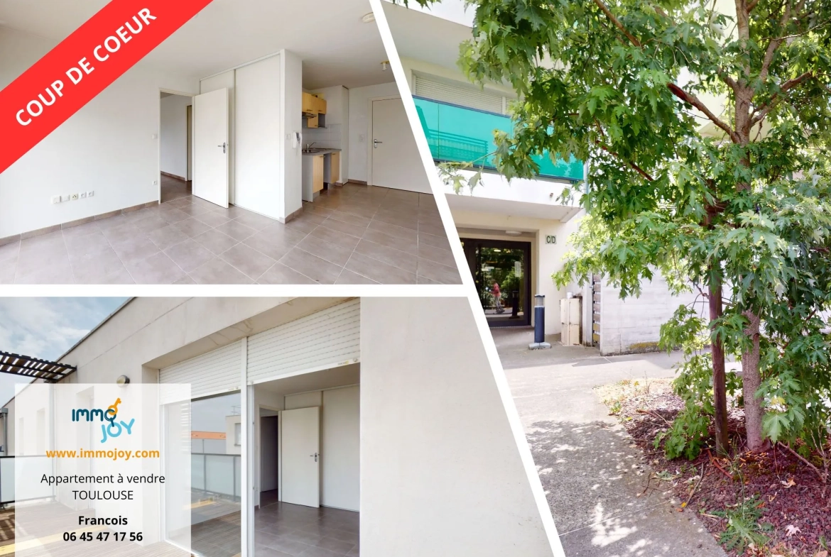 Appartement T2 avec terrasse à Toulouse - Résidence sécurisée et parking 