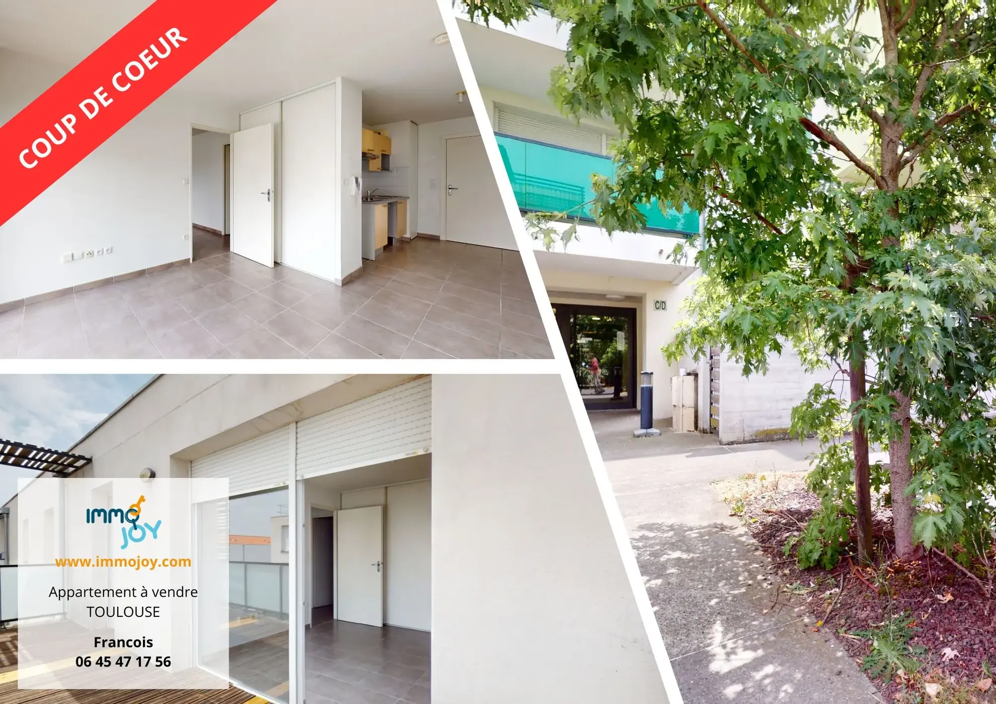 Appartement T2 avec terrasse à Toulouse - Résidence sécurisée et parking 