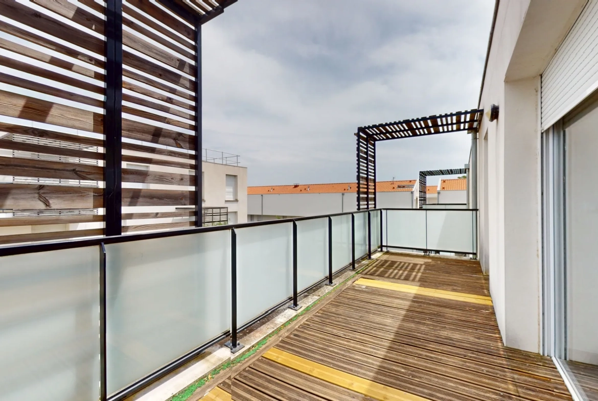 Appartement T2 avec terrasse à Toulouse - Résidence sécurisée et parking 