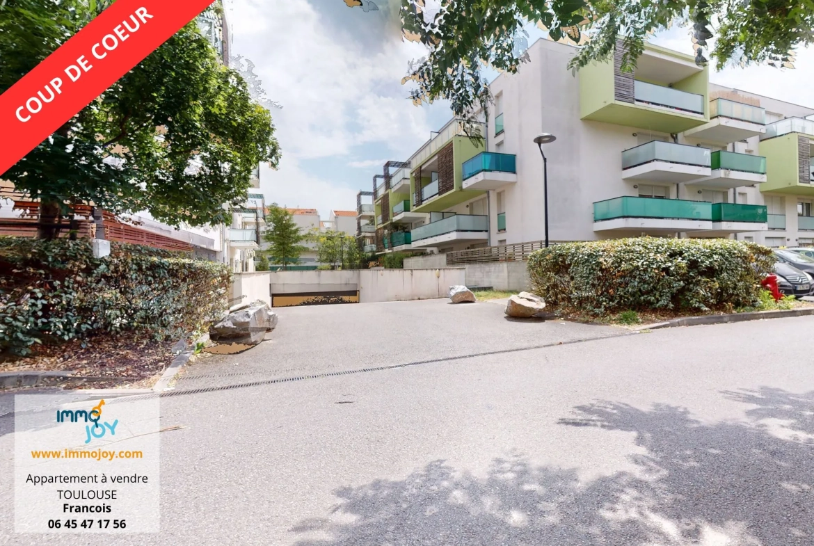 Appartement T2 avec terrasse à Toulouse - Résidence sécurisée et parking 