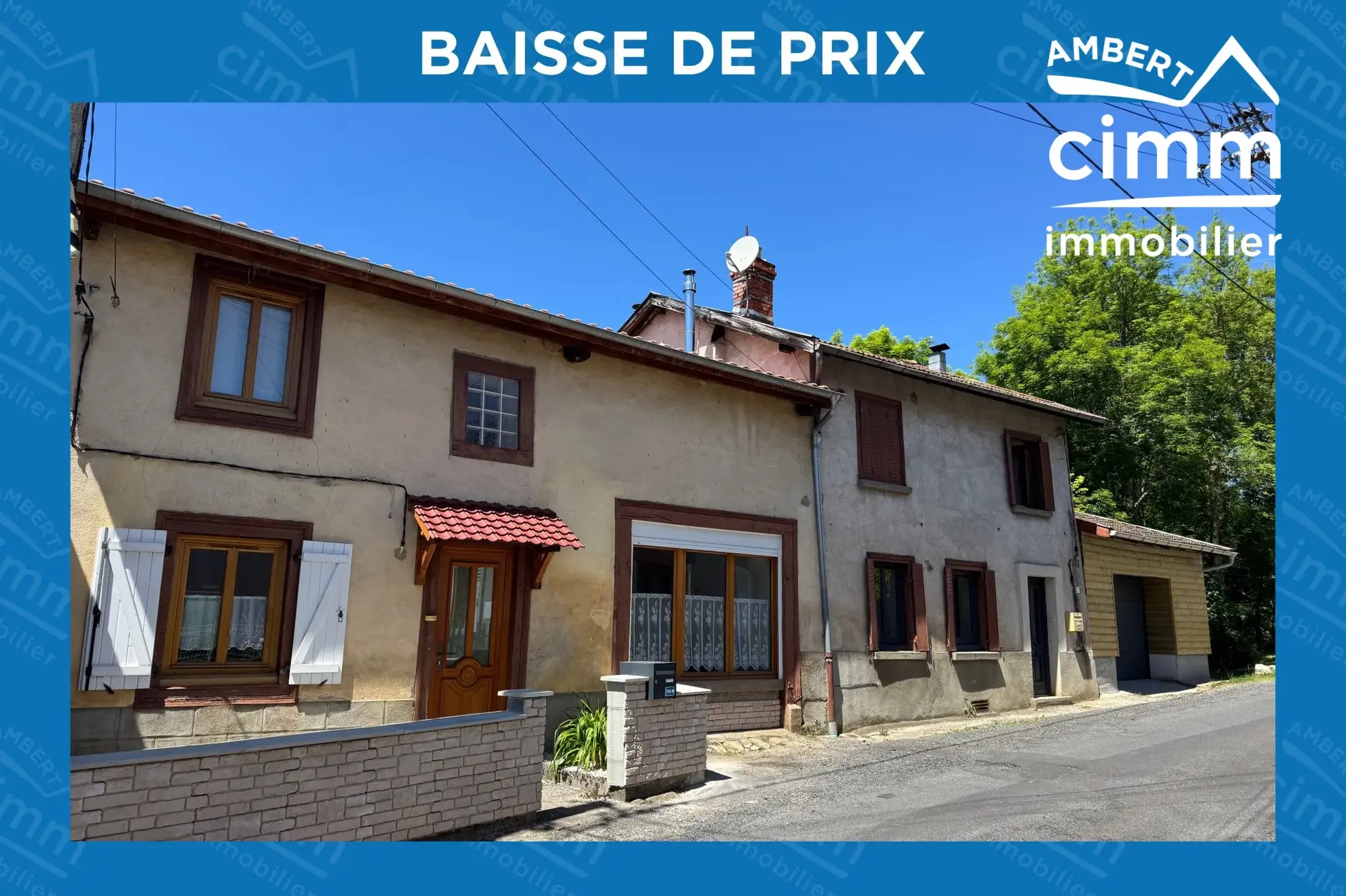 Opportunité unique : deux maisons mitoyennes avec garages et jardin à Ambert 