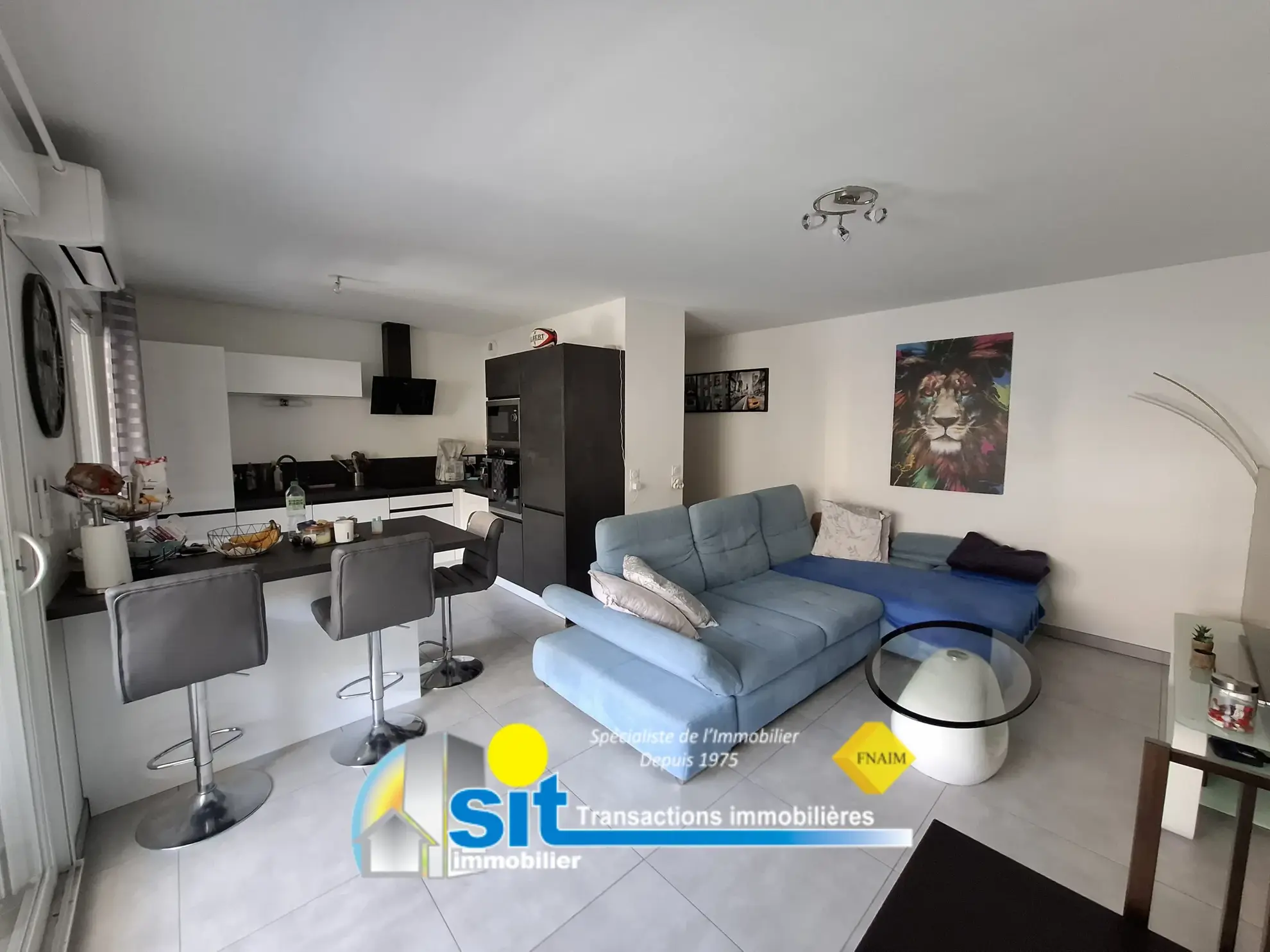 Appartement 3 pièces avec terrasse, garage double et parking privé à Jardin 