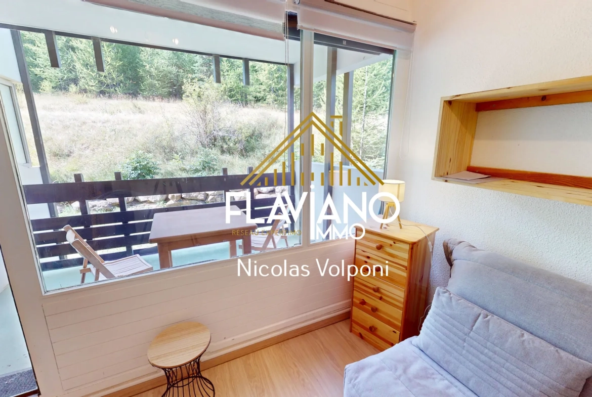 Appartement T2 de 24,50 m² au Le Sauze avec station skiing et parking 