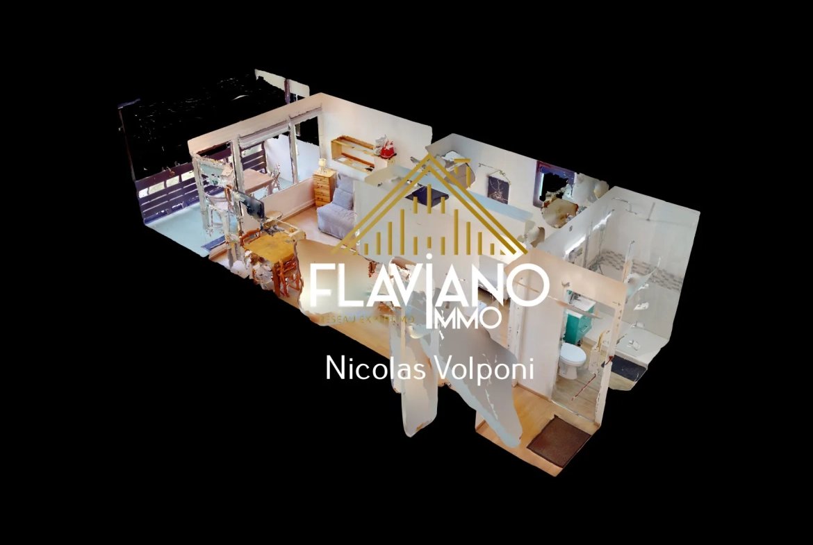 Appartement T2 de 24,50 m² au Le Sauze avec station skiing et parking 