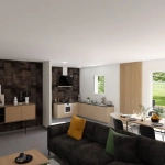 Maison neuve de 87 m² avec 3 chambres à Thuré, norme RE2020, garage et luminosité optimale