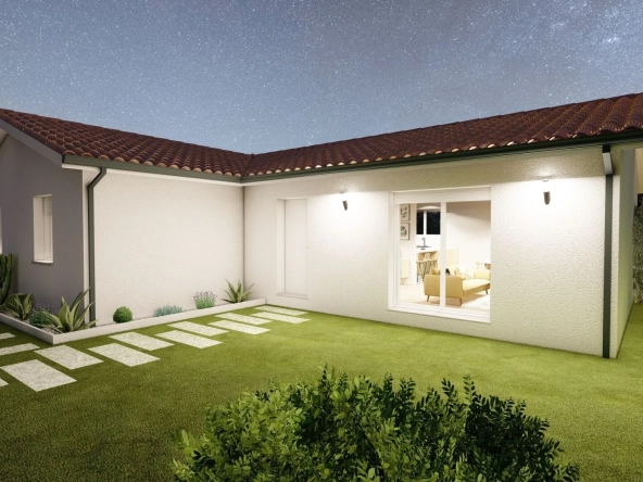 Maison familiale moderne à Mussidan avec 4 chambres et grand terrain de 1700 m²