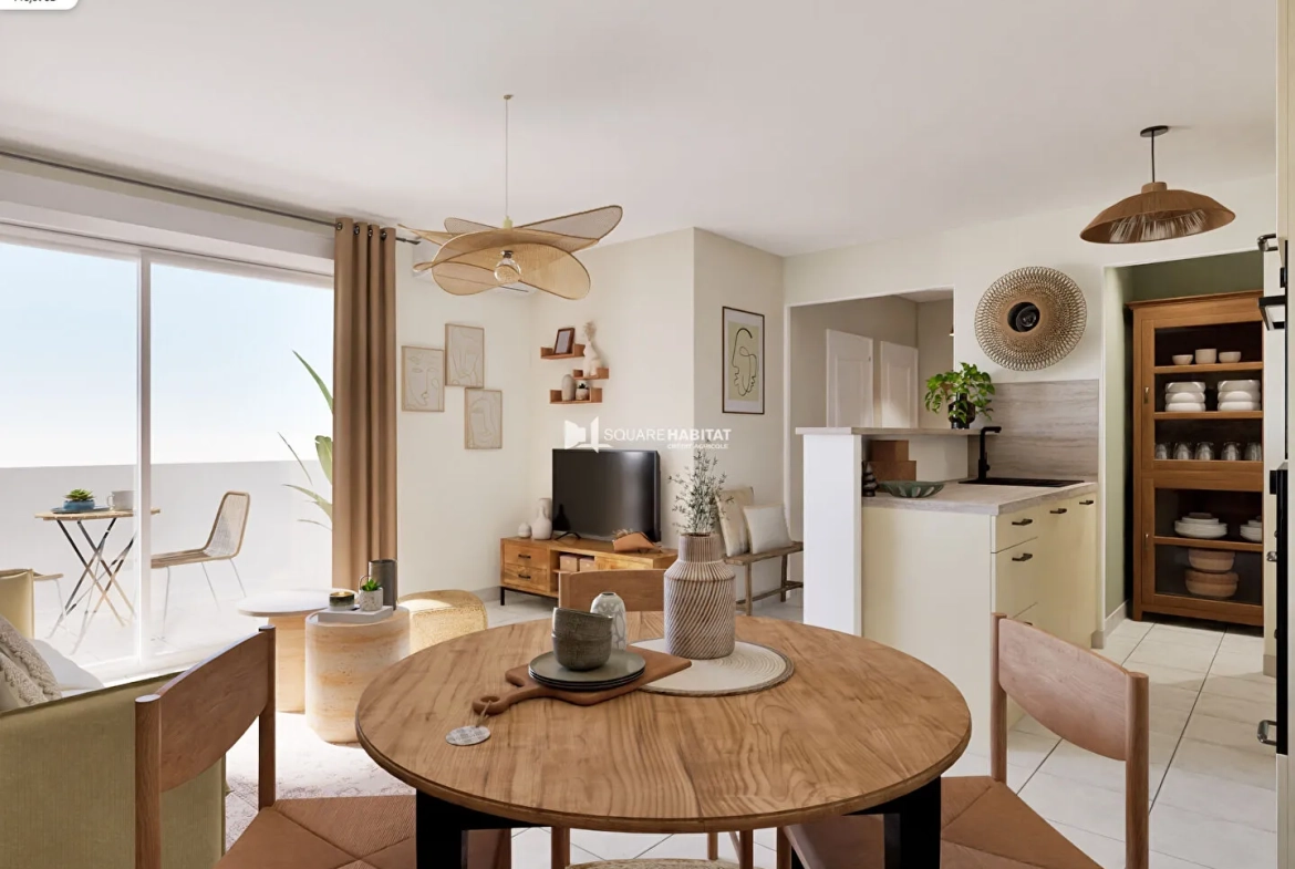 Appartement 3 pièces à Gap avec terrasse et parking, idéal investisseur ou résident 