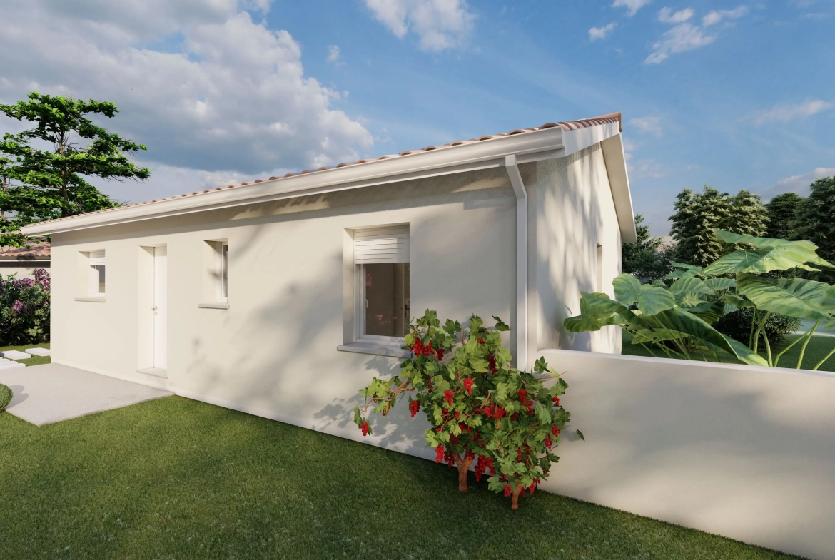 Maison 2 chambres de 66 m² à Bergerac avec terrain de 700 m² 