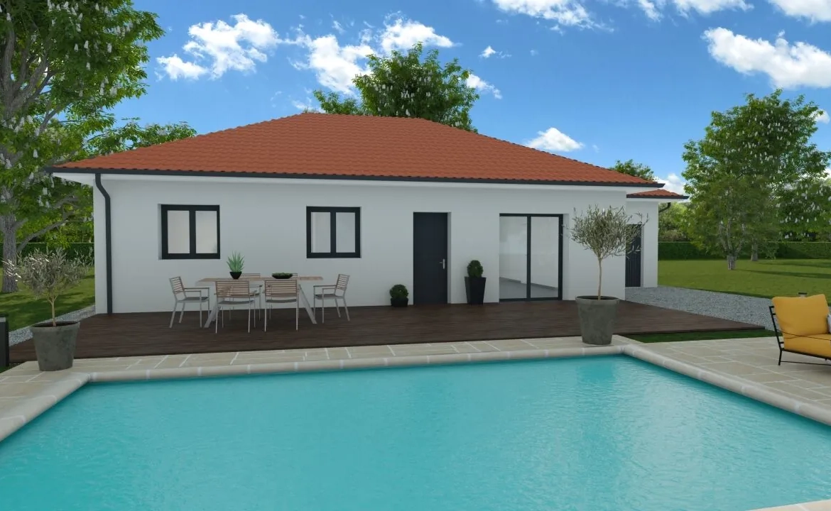 Maison neuve de 90 m² avec jardin à Le Pont-de-Beauvoisin 