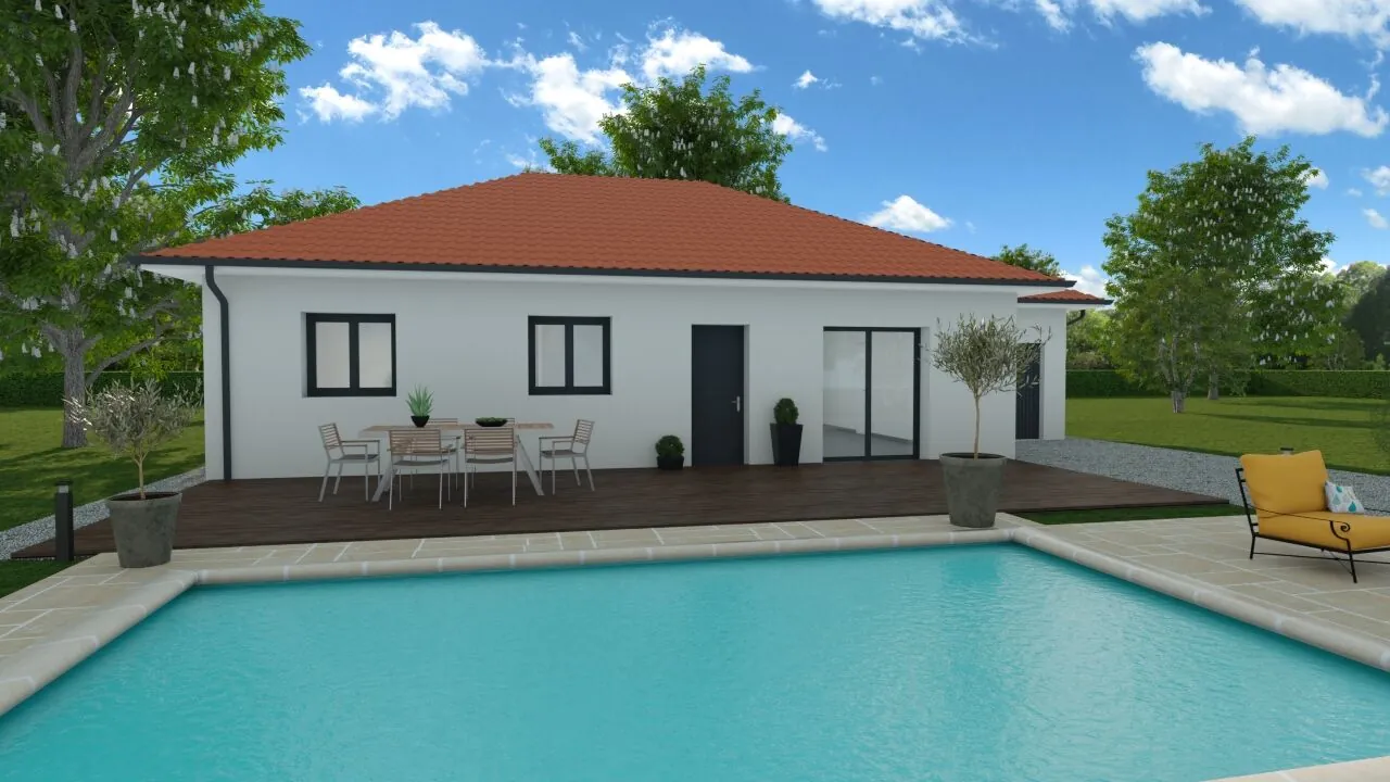 Maison neuve de 90 m² avec jardin à Le Pont-de-Beauvoisin 