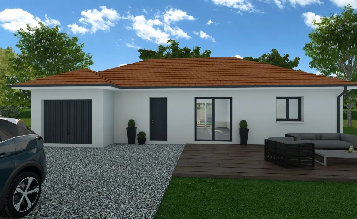 Maison neuve de 90 m² avec jardin à Le Pont-de-Beauvoisin 