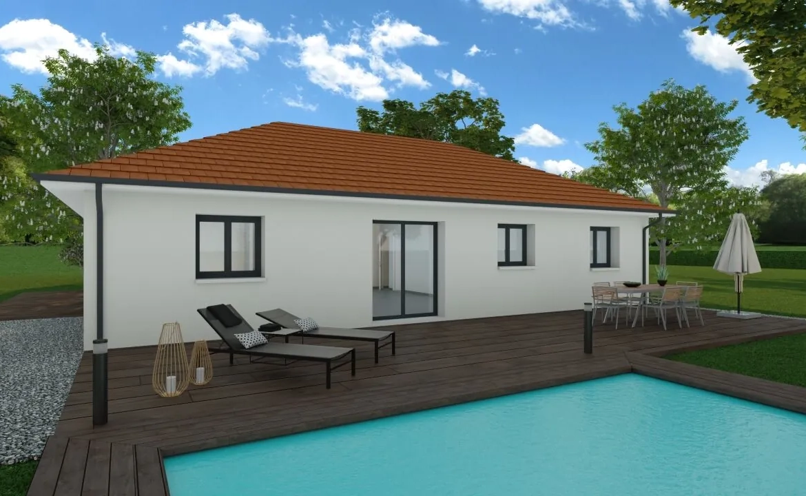 Maison neuve de 90 m² avec jardin à Le Pont-de-Beauvoisin 