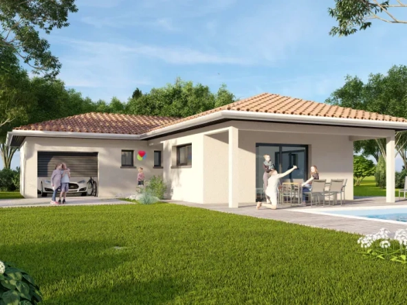 Construction maison moderne à Chaveyriat avec vue et prestations haut de gamme