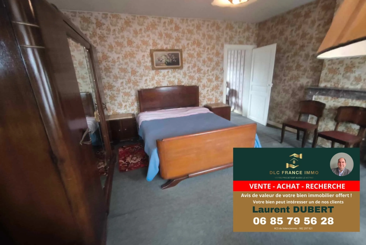 Maison à rénover avec potentiel à Aulnoye-Aymeries - Grand terrain et garage 