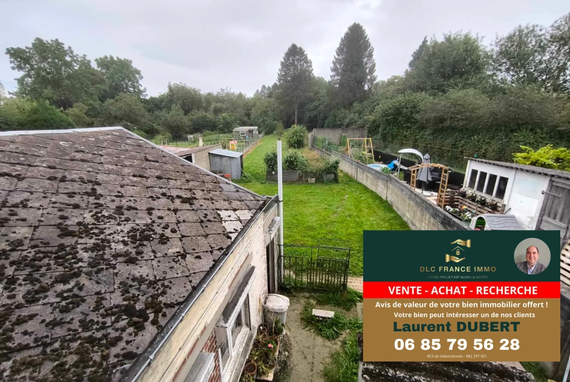 Maison à rénover avec potentiel à Aulnoye-Aymeries - Grand terrain et garage 