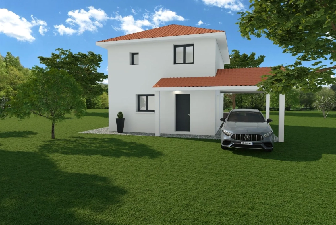 Maison neuve de 90 m² à Pontcharra avec 3 chambres et extensibilité 