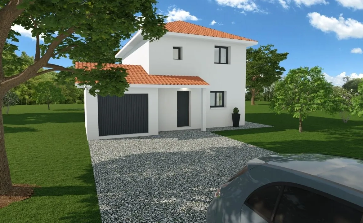 Maison neuve de 90 m² à Pontcharra avec 3 chambres et extensibilité 