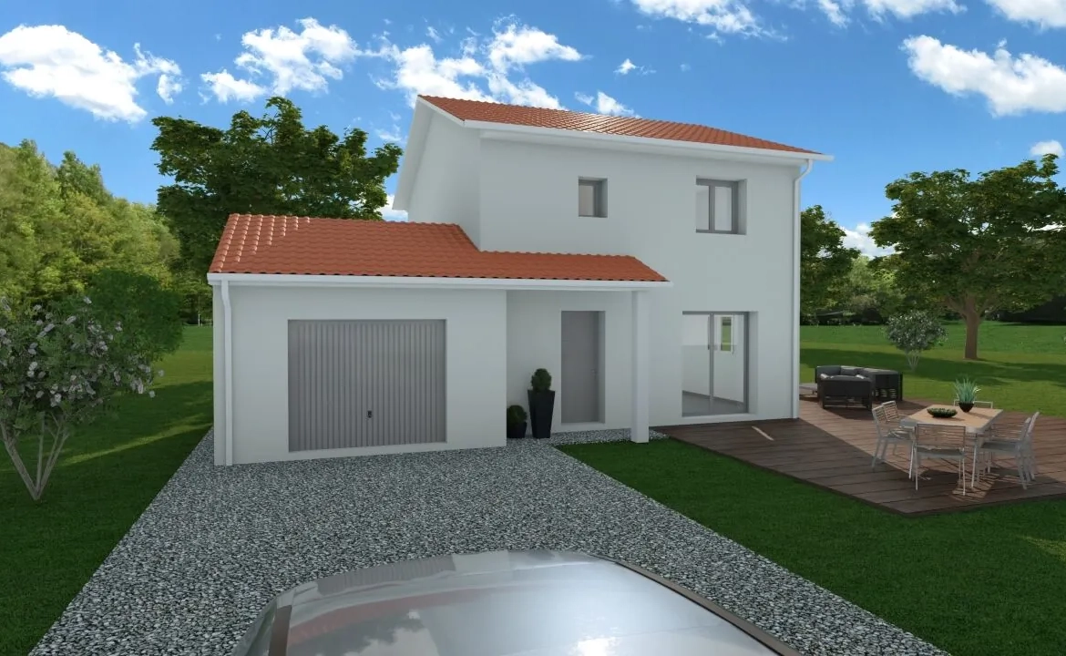 Maison neuve de 90 m² à Pontcharra avec 3 chambres et extensibilité 
