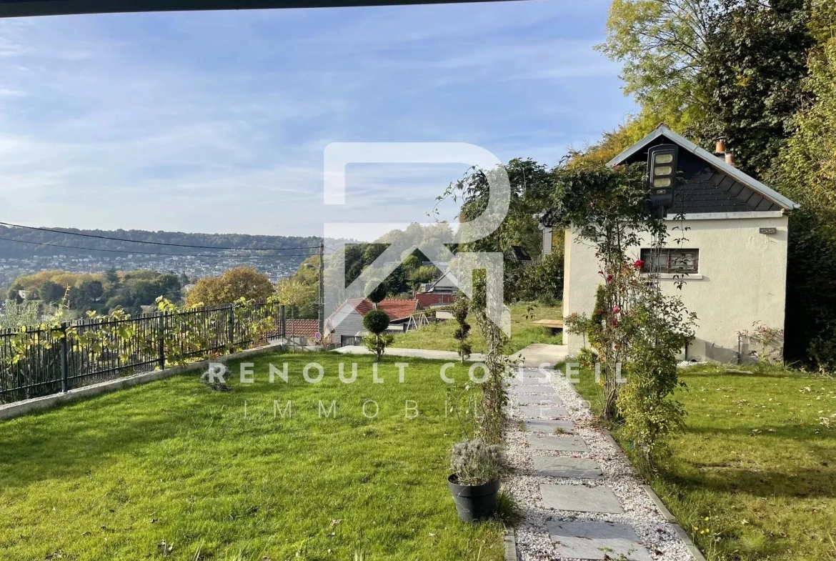Maison lumineuse à Rouen avec grand jardin et potentiel constructible 