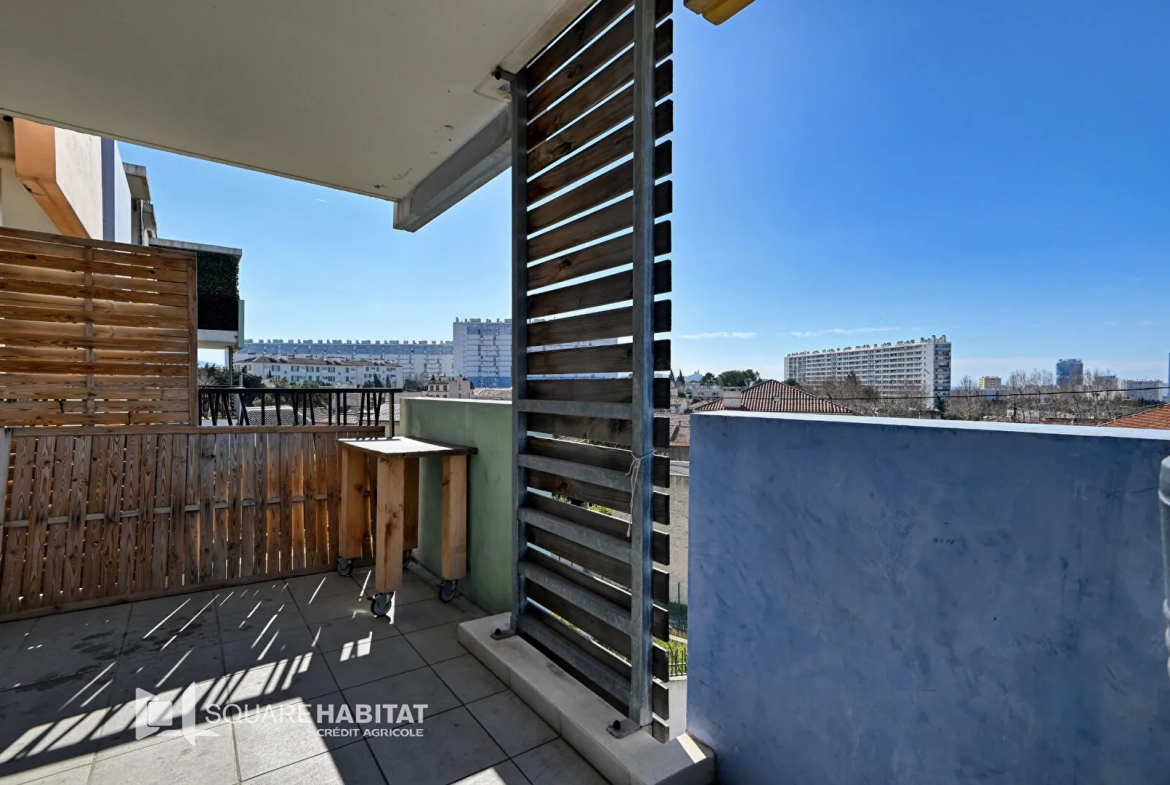 Appartement 3 pièces avec vue mer et Notre-Dame de la Garde à Marseille 