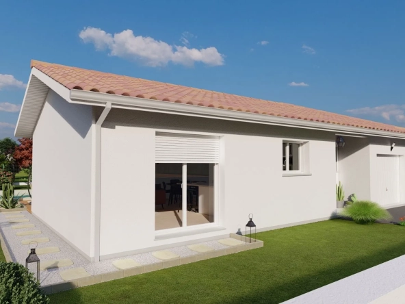 Maison Lisbonne en L avec 3 chambres et garage à Annesse-Et-Beaulieu