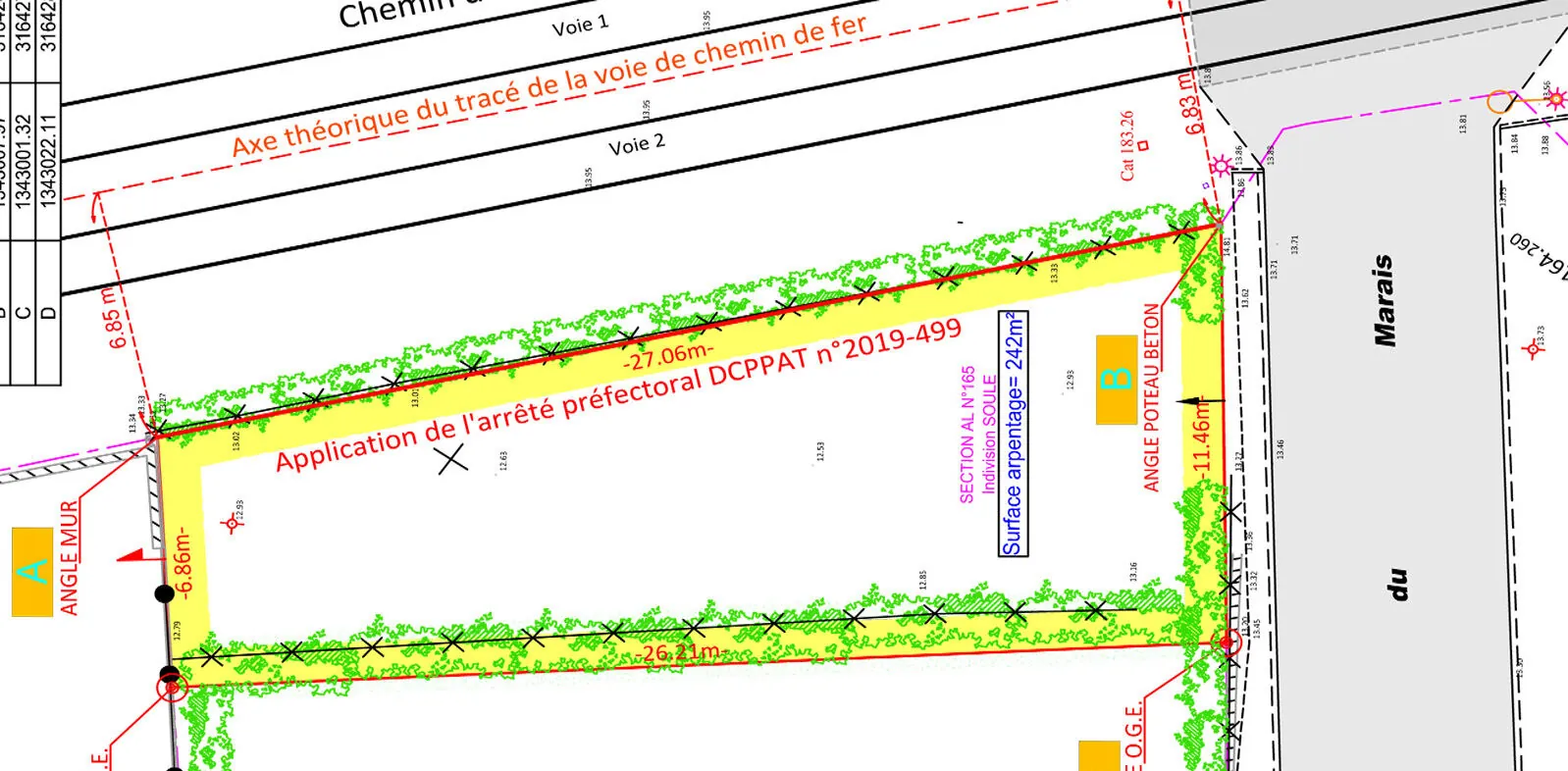 Terrain constructible plat de 242 m² à Labenne en vente 