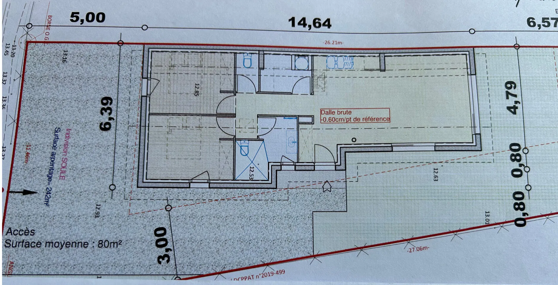 Terrain constructible plat de 242 m² à Labenne en vente 