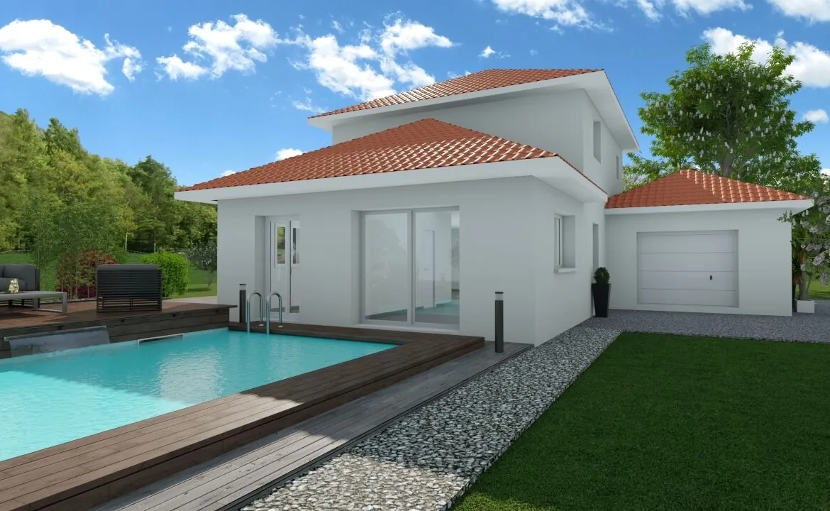 Maison à construire de 90 m² avec 3-4 chambres à Saint Jean de Bournay 