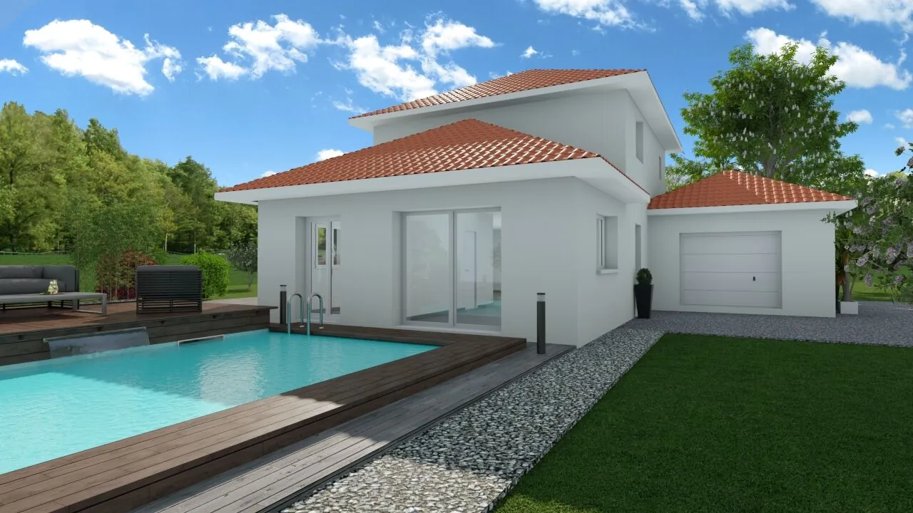 Maison à construire de 90 m² avec 3-4 chambres à Saint Jean de Bournay 