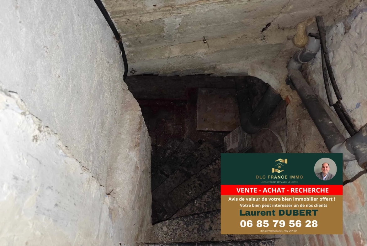 Maison en pierre à rénover de 5 pièces à Bachant dans l'AVESNOIS 
