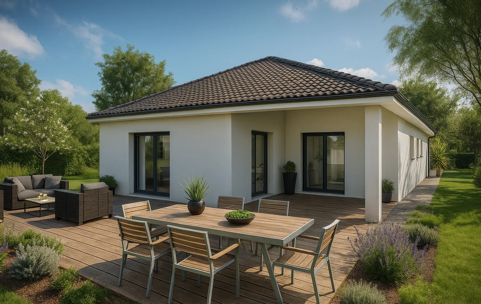 Construction maison individuelle de 90m² au Grand Lemps sur terrain de 530m² 