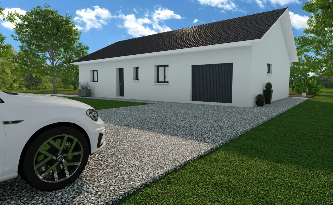 Construction maison individuelle de 90m² au Grand Lemps sur terrain de 530m² 