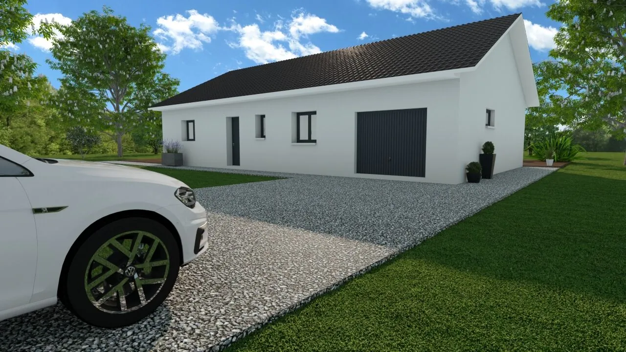 Construction maison individuelle de 90m² au Grand Lemps sur terrain de 530m² 
