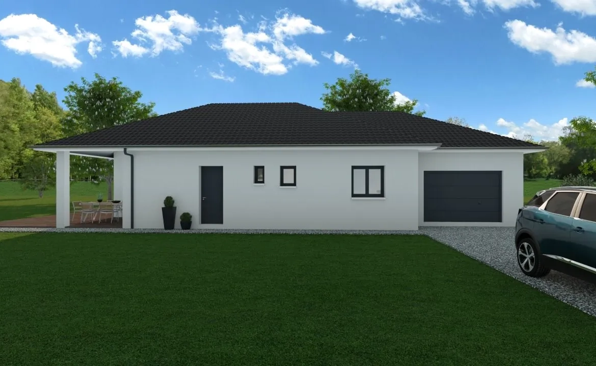 Construction maison individuelle de 90m² au Grand Lemps sur terrain de 530m² 