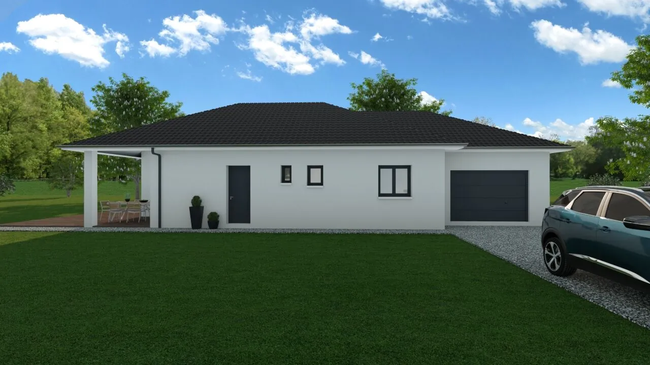 Construction maison individuelle de 90m² au Grand Lemps sur terrain de 530m² 