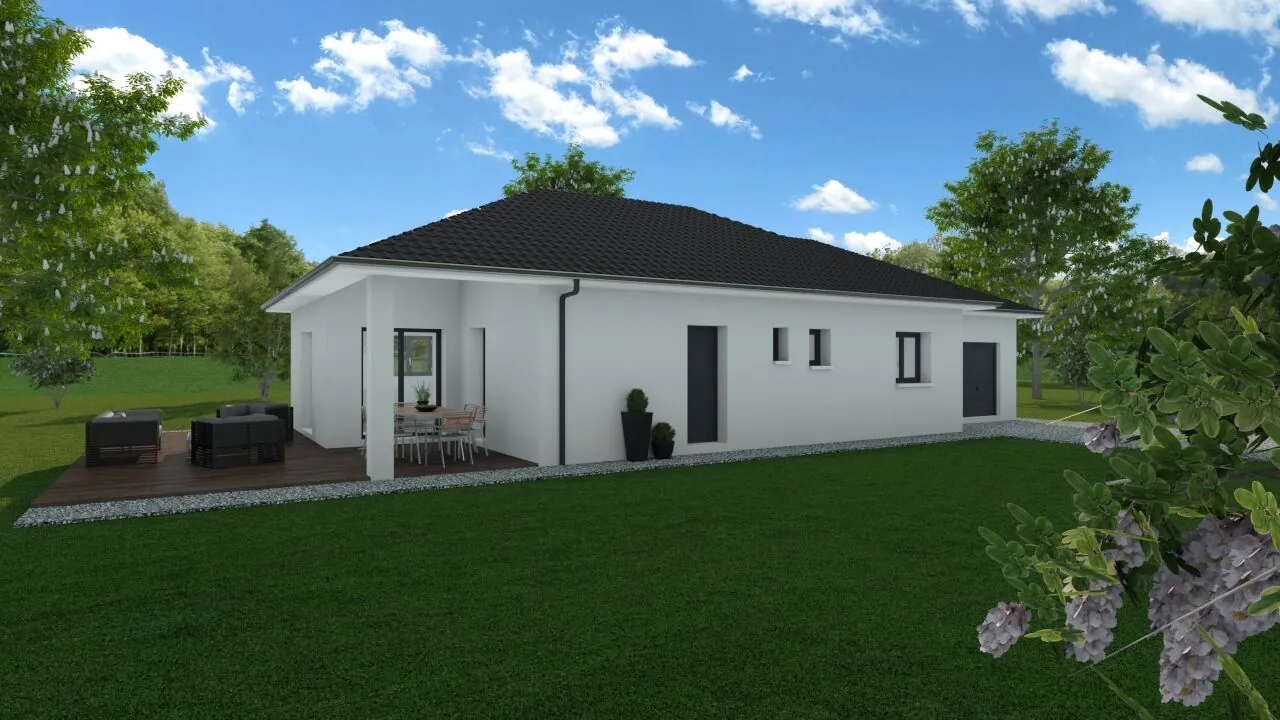 Construction maison individuelle de 90m² au Grand Lemps sur terrain de 530m² 