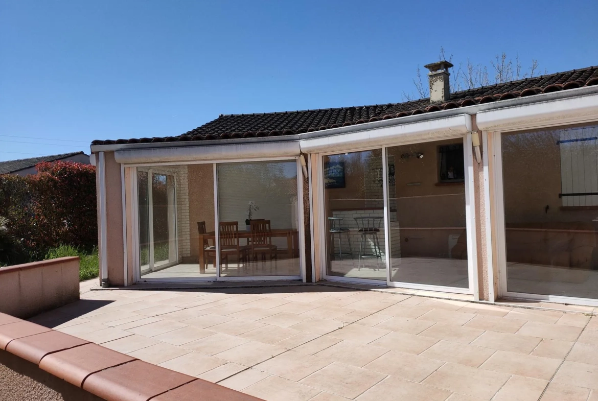 Belle villa de plain-pied à Marssac-sur-Tarn – 3 chambres, véranda, terrasse, garage 