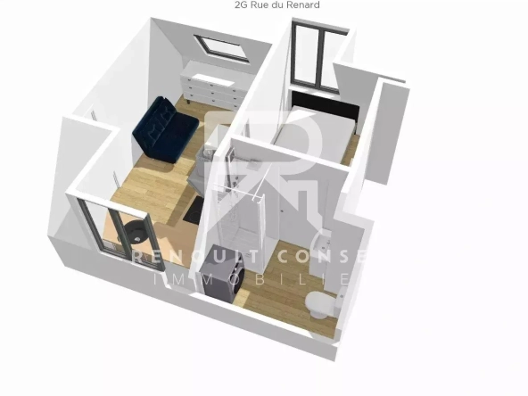 Studio rénové à Rouen - Investissement locatif clé en main