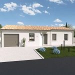 Maison neuve Malte de 88 m² avec garage et porche à Availles-en-Châtellerault