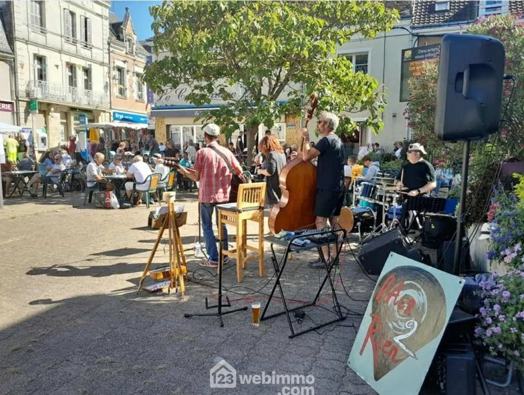 Maison lumineuse de plain-pied à Descartes avec grand sous-sol et terrain de 1166 m² 